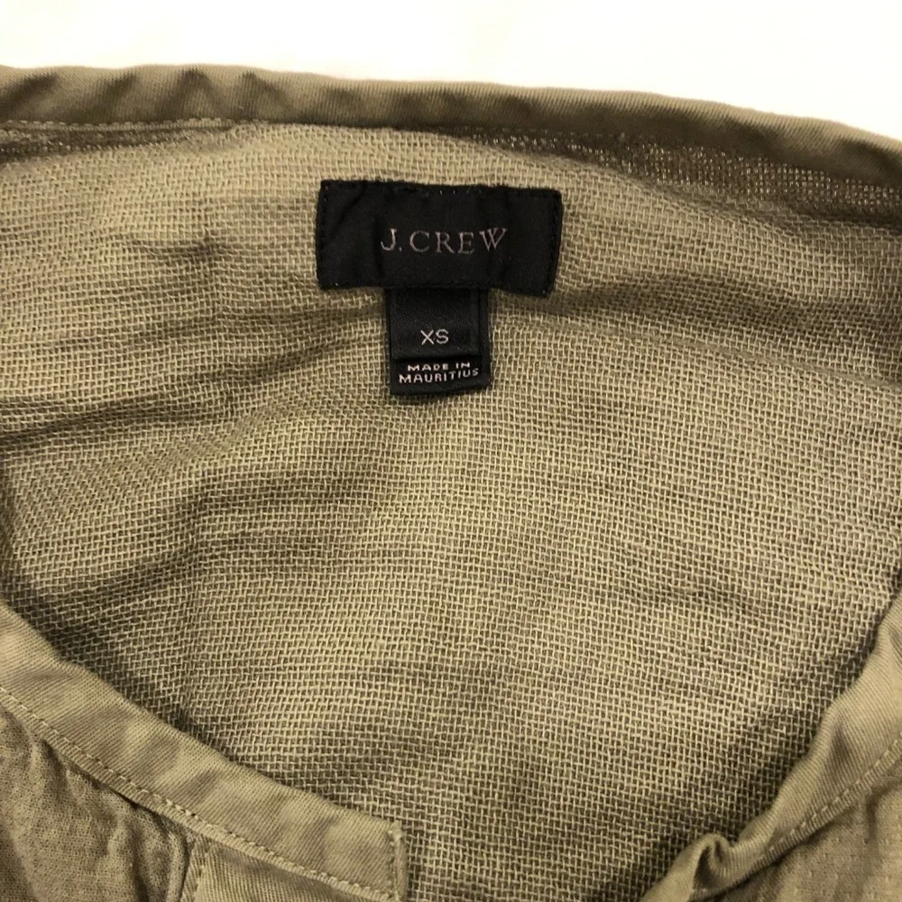 J. Crew Olive Double-faced Garment-dyed Pullover